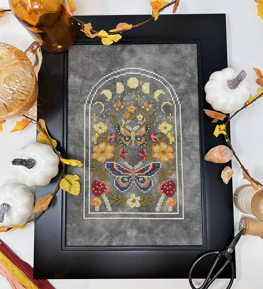 Autumn Night Garden Cross Stitch Pattern