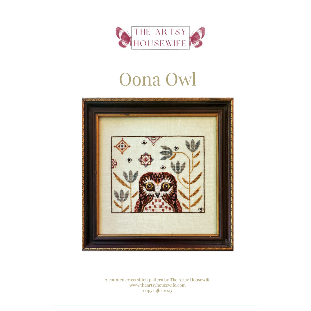 Oona Owl Cross Stitch Pattern