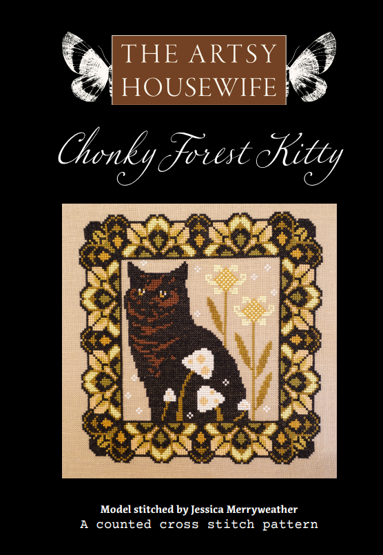Chonky Forest Kitty Cross Stitch Pattern