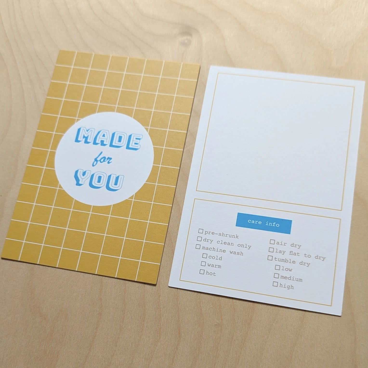 Gift Tags with Care Instructions
