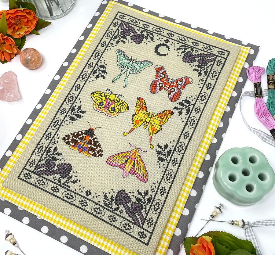 Moths & The Moon Cross Stitch Pattern