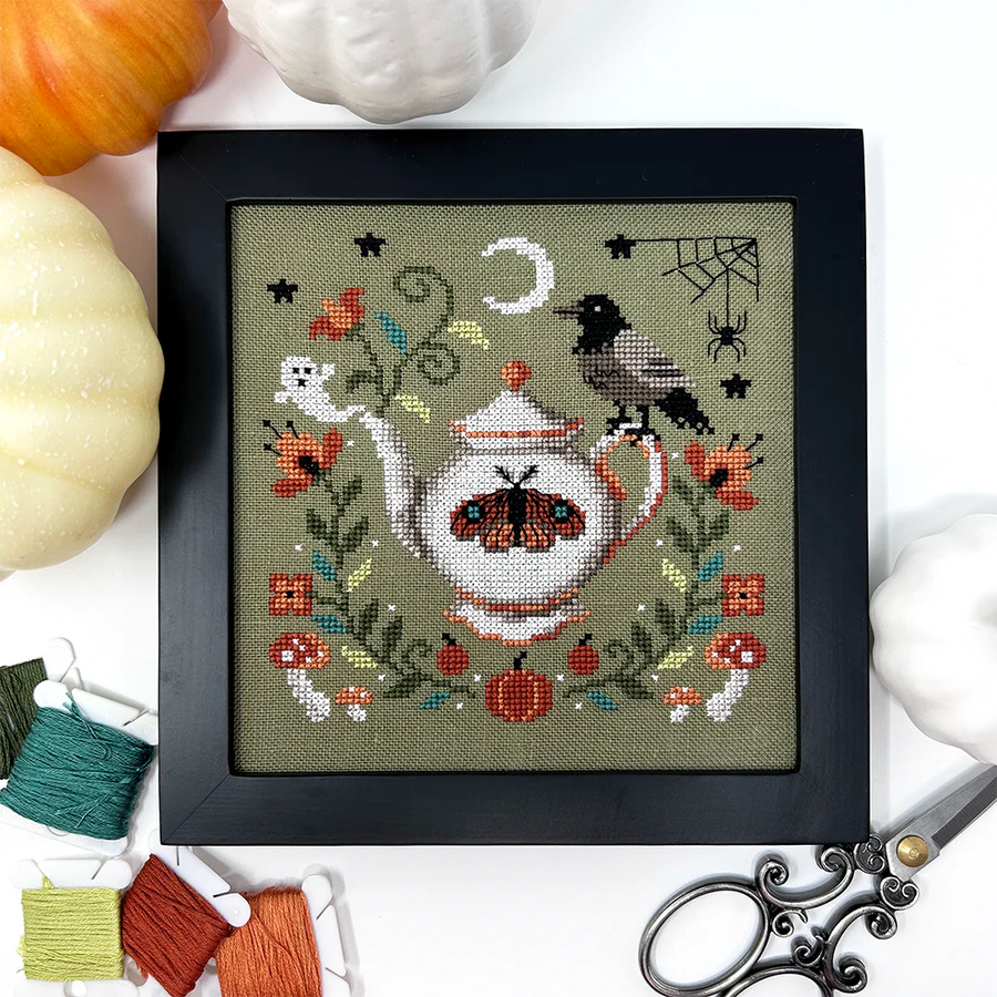 Spooky Teapot Cross Stitch Pattern